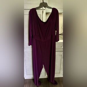 Monif C. Purple Jumpsuit